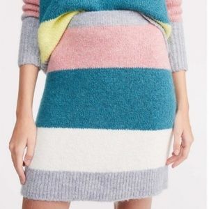 LOU & GREY FOR LOFT Knit Colorblock Sweater Skirt
